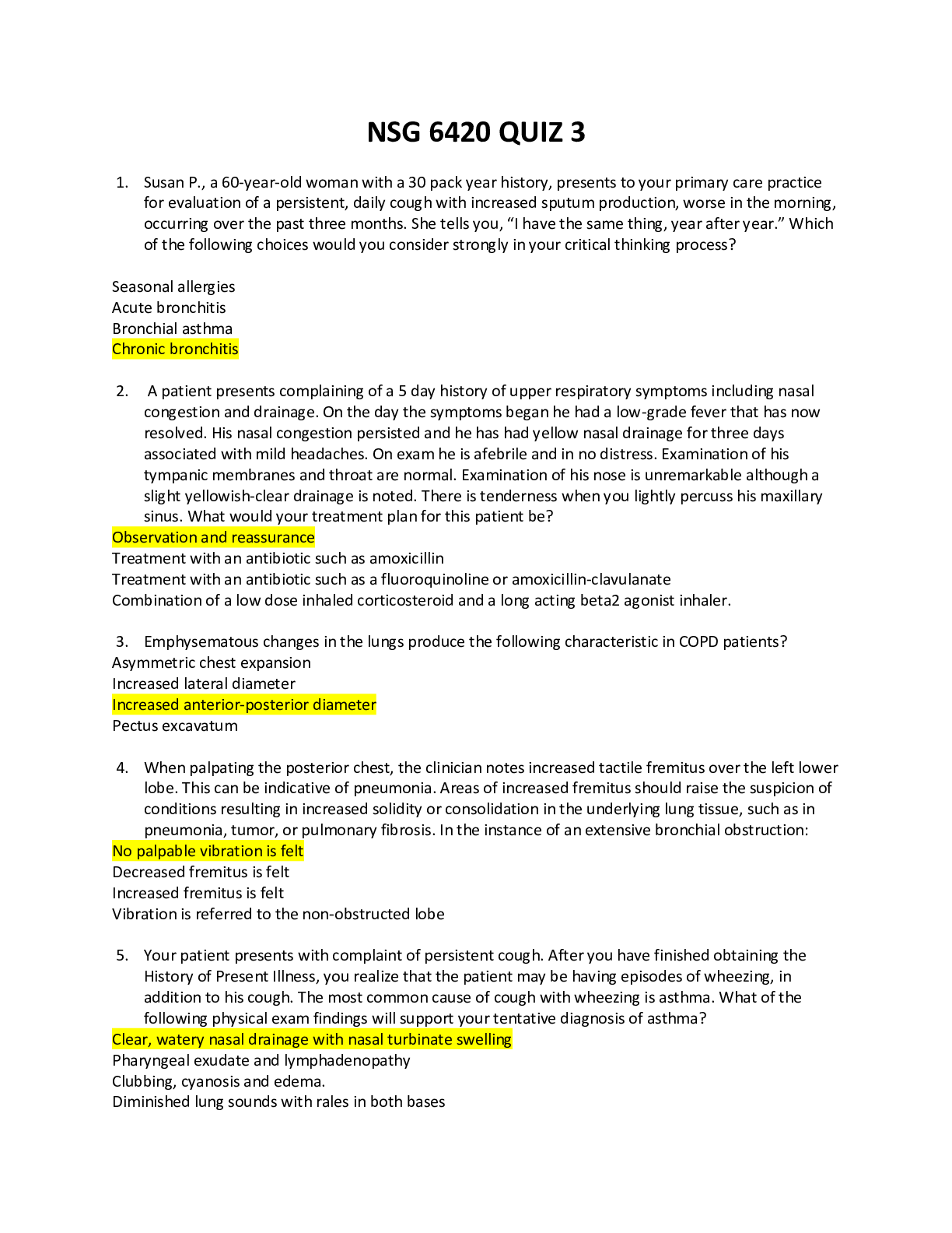 Preview image for NSG 6420 Week 3 QUIZ.Q&A